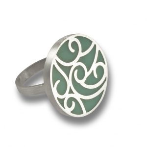 Anello in argento e Resina